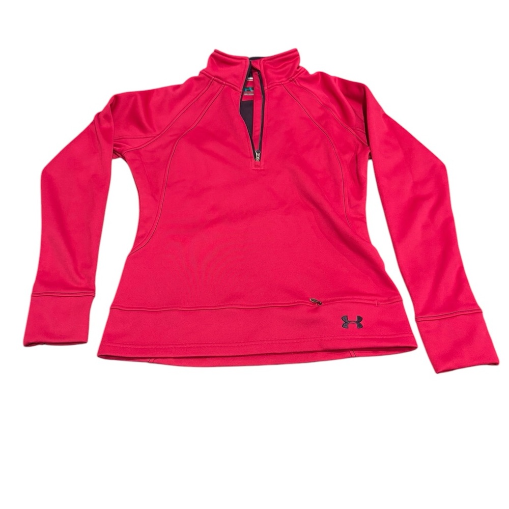 Women’s Under Armour Quarter Zip Pullover in Pink Size Medium